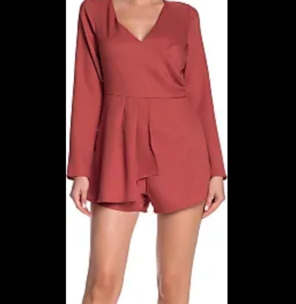 NEW Six Sox One Burnt Red Long Sleeve Romper